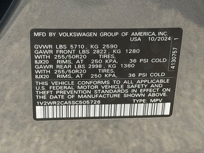 2025 Volkswagen Atlas 2.0T SE w/Technology