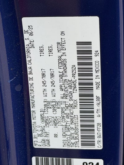 2025 Toyota Tacoma SR5