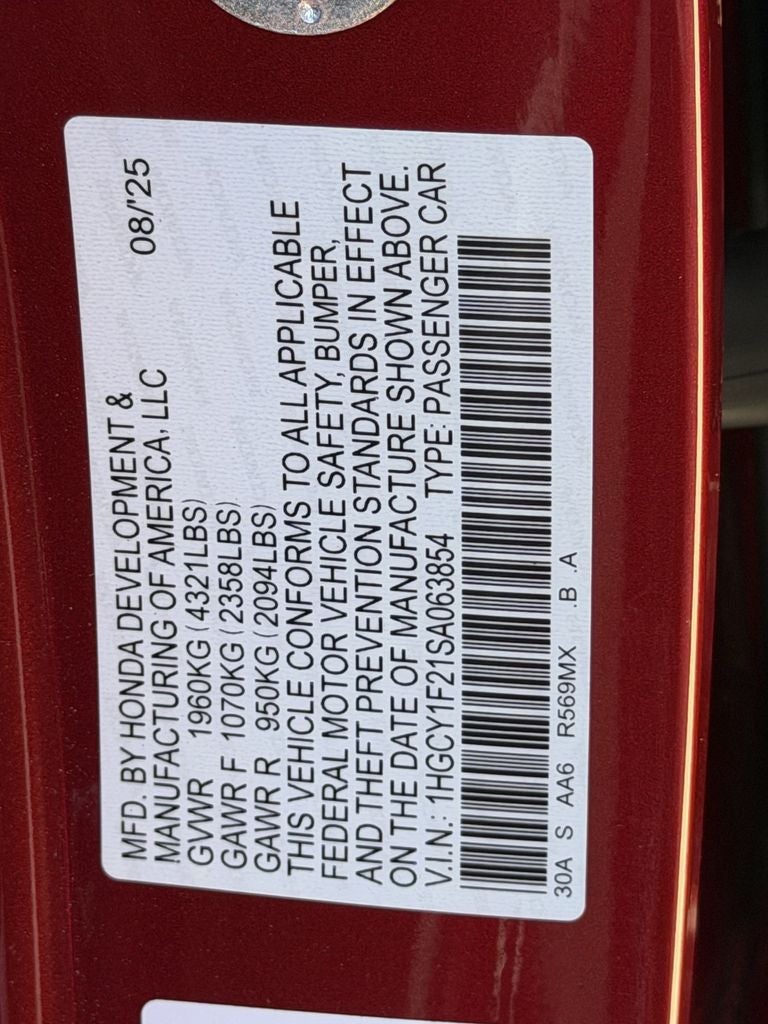 2025 Honda Accord Sedan LX