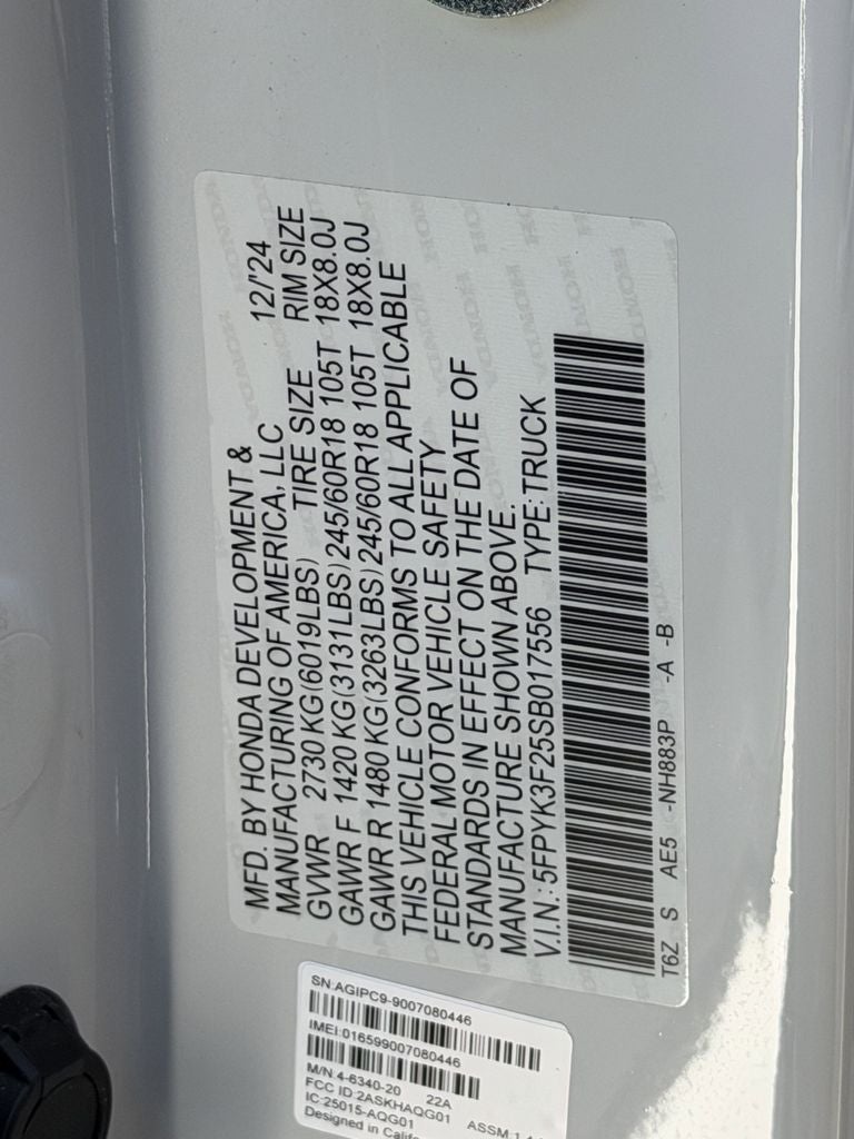 2025 Honda Ridgeline Sport+