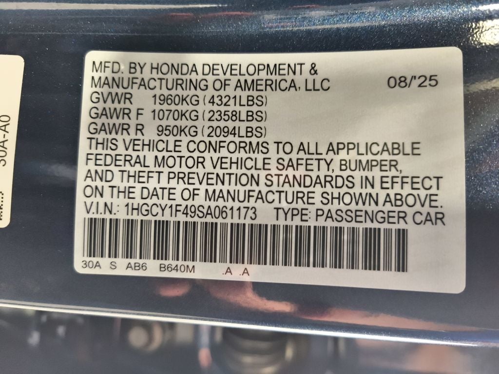2025 Honda Accord SE