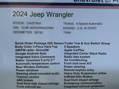 2024 Jeep Wrangler Sahara