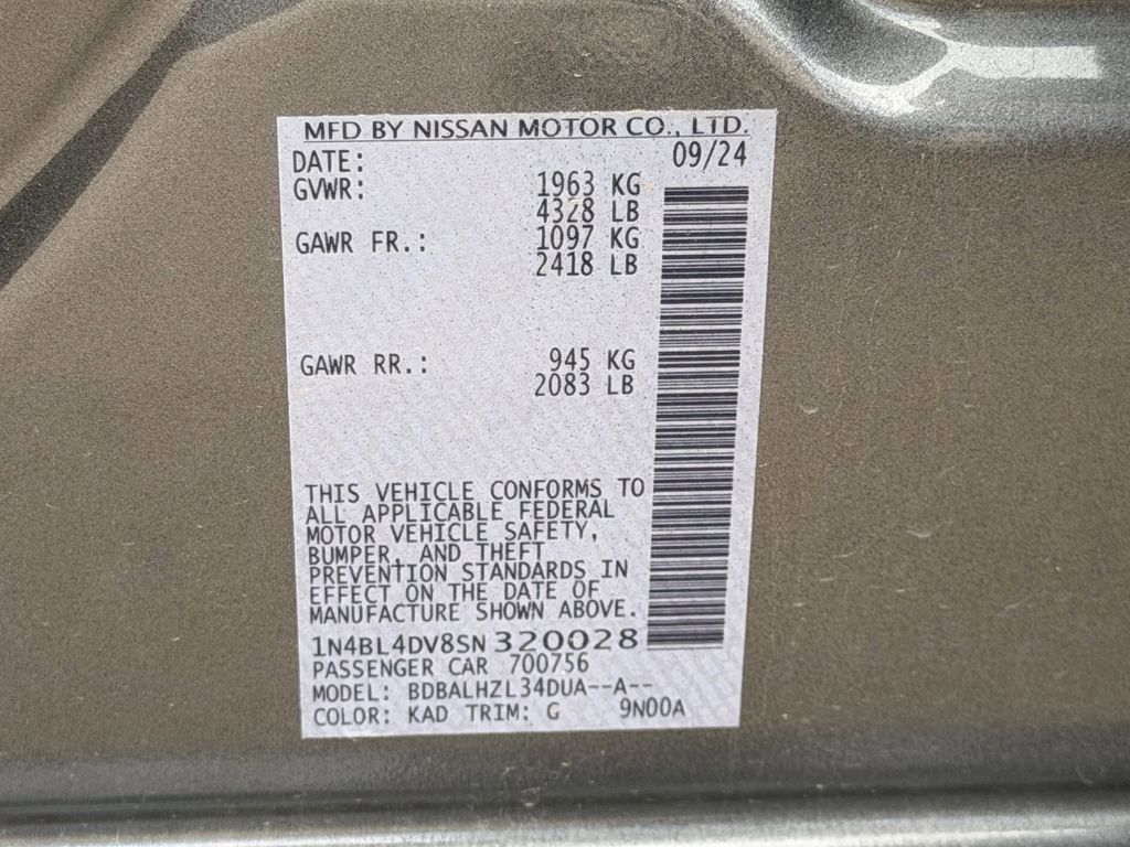 2025 Nissan Altima SV